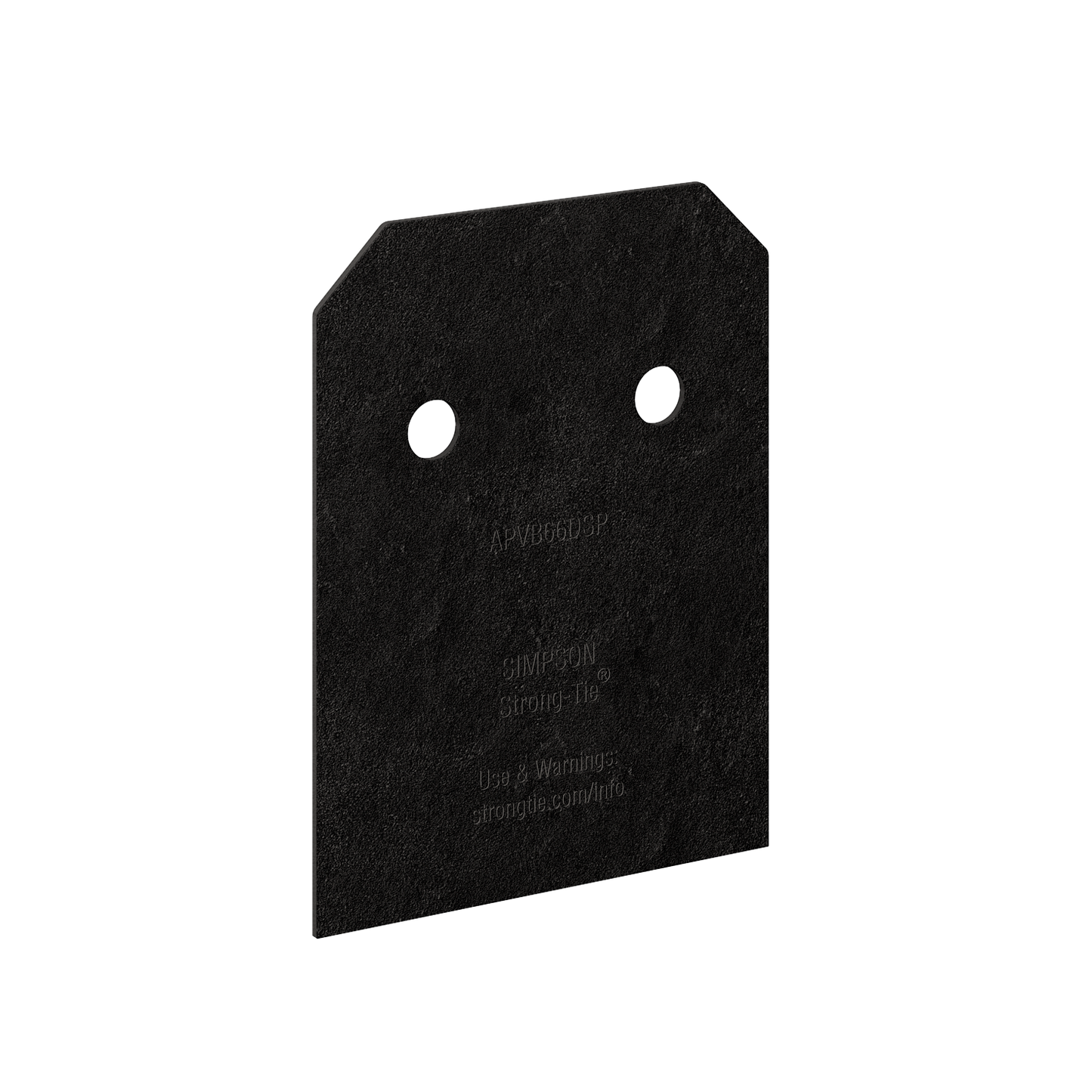 Simpson Strong-Tie APVB66DSP Outdoor Accents® Avant Collection™ ZMAX®, Black Post Base Side Plate for 6x (Qty-2)