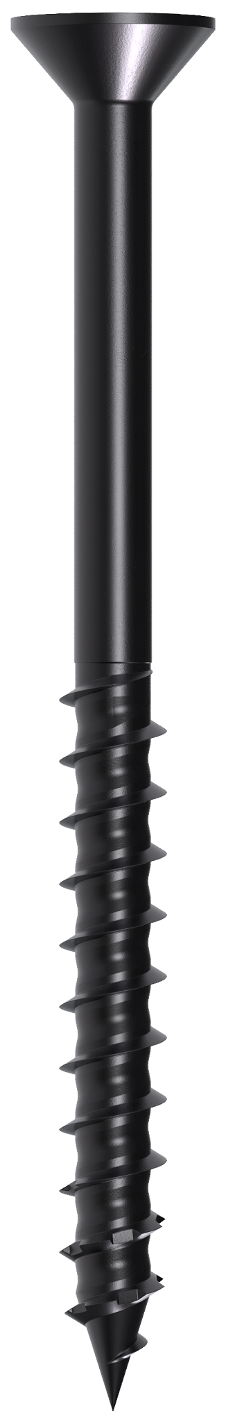 Simpson Strong-Tie TNTBL25314TF Titen Turbo™ — 1/4 in. x 3-1/4 in. 6-Lobe Flat-Head Concrete and Masonry Screw, Black (100-Qty) (Pack of 4)