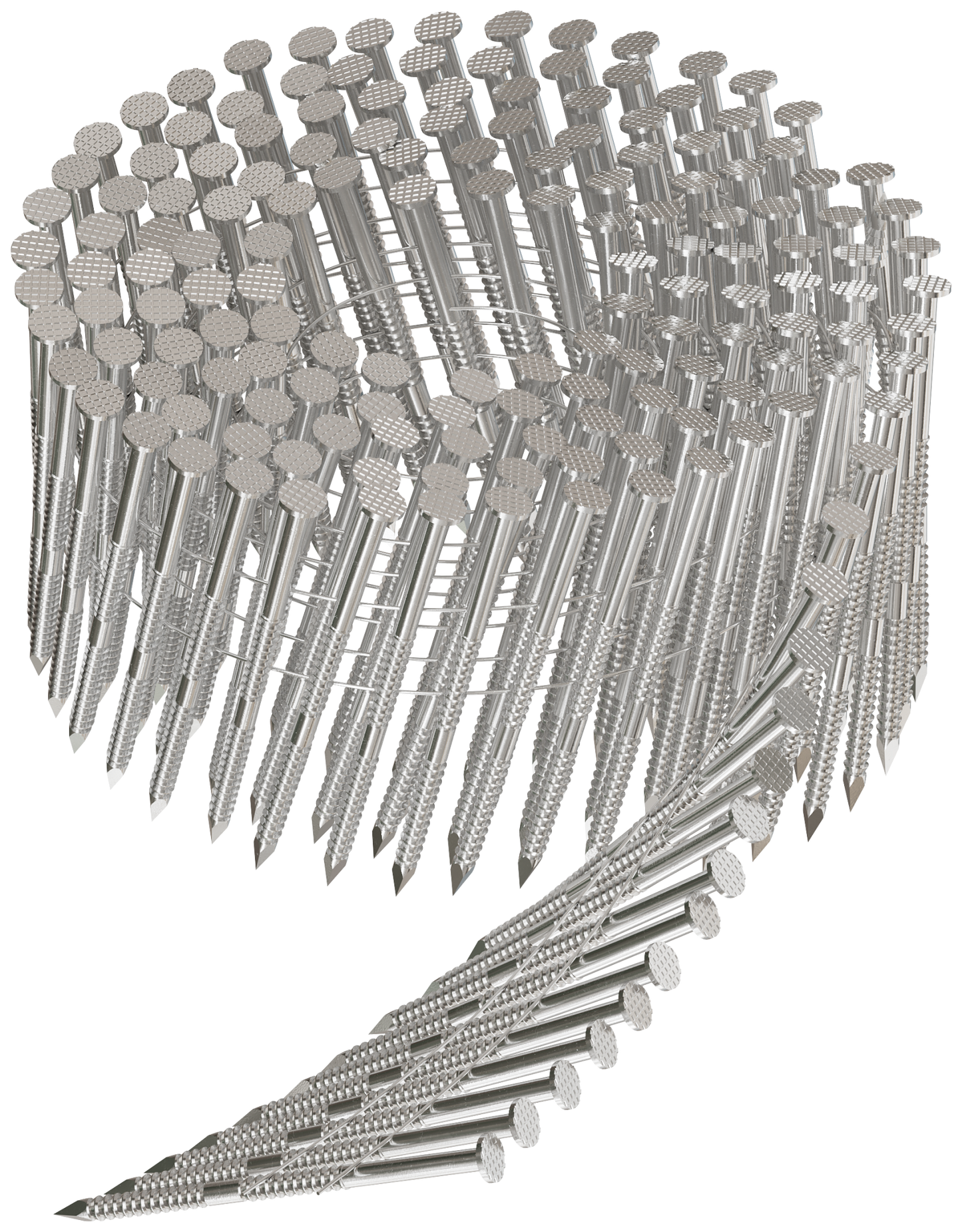 Simpson Strong-Tie S12A237PNB 15° Wire Coil, Full Round Head, Ring-Shank Decking/Framing Nail — 2-3/8 in. x .113 in. Type 304 (3600-Qty)