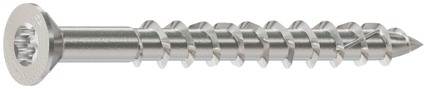Simpson Strong-Tie T10200WP1 Deck-Drive™ DWP WOOD SS Screw — #10 x 2 in. T-25, Flat Head, Type 316 (1 lb.)