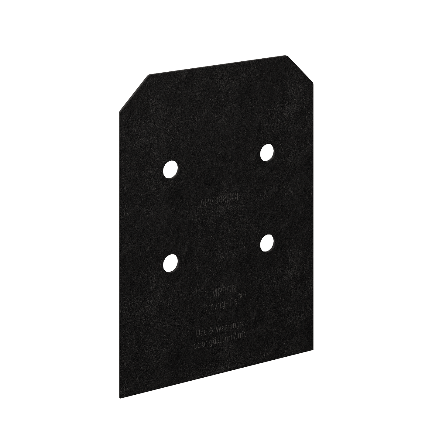 Simpson Strong-Tie APVB88DSP Outdoor Accents® Avant Collection™ ZMAX®, Black Post Base Side Plate for 8x (Qty-2) (Pack of 5)