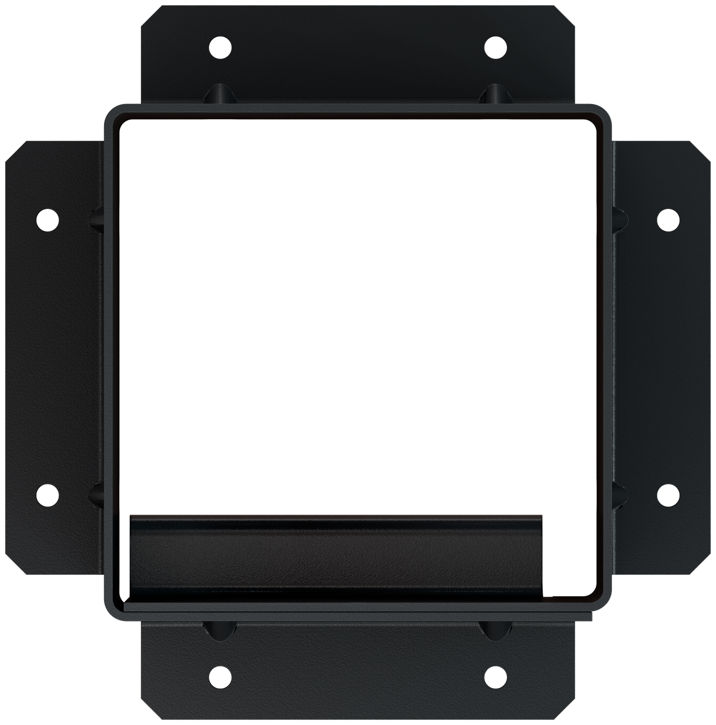 Simpson Strong-Tie SAGE-B66-KT2 Outdoor Accents® Sage System™ Black Powder-Coated Post Base for 6x6 with Screws (2-Qty) (Pack of 36)