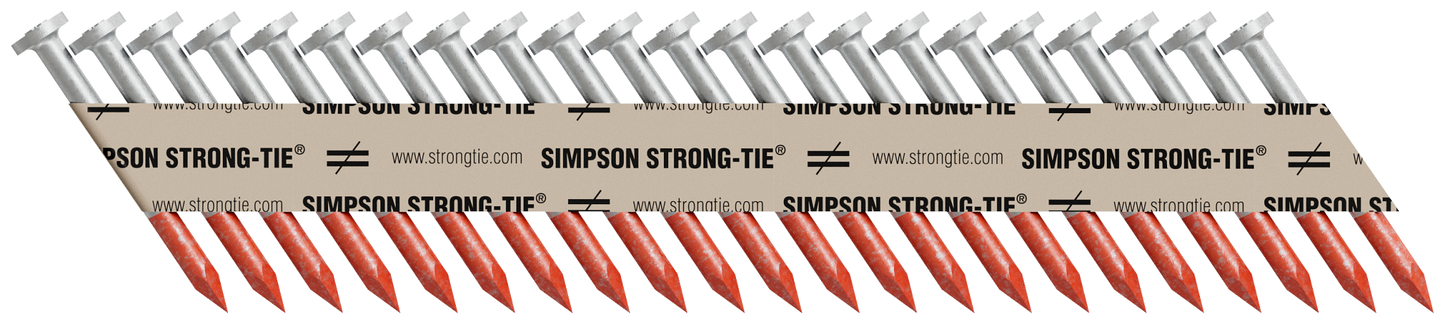 Simpson Strong-Tie N8HDGPT4000 Strong-Drive® 33° SCN SMOOTH-SHANK CONNECTOR Nail — 1-1/2 in. x .131 in. HDG (4000-Qty) (Pack of 64)