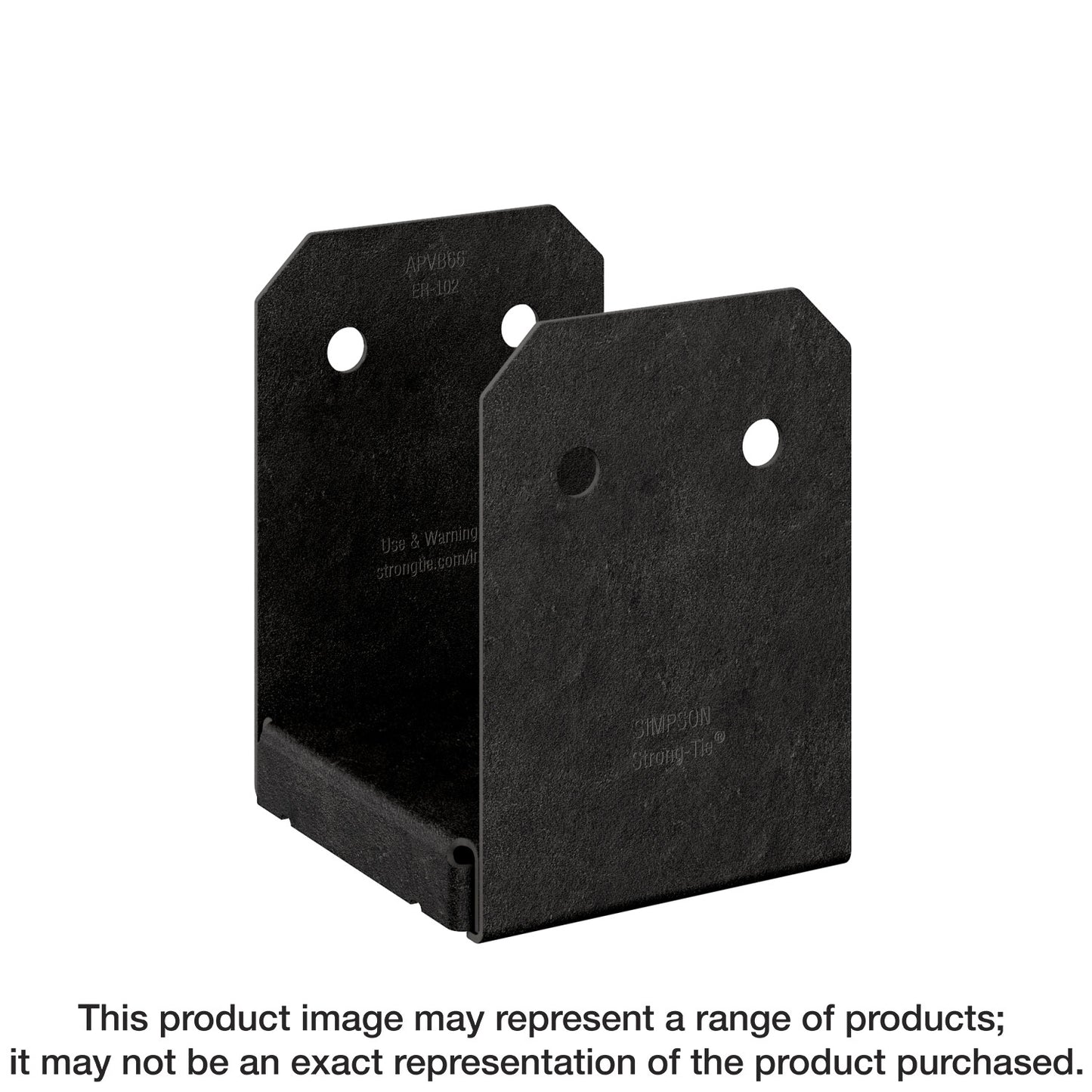 Simpson Strong-Tie APVB66 Outdoor Accents® Avant Collection™ ZMAX®, Black Powder-Coated Post Base for 6x6