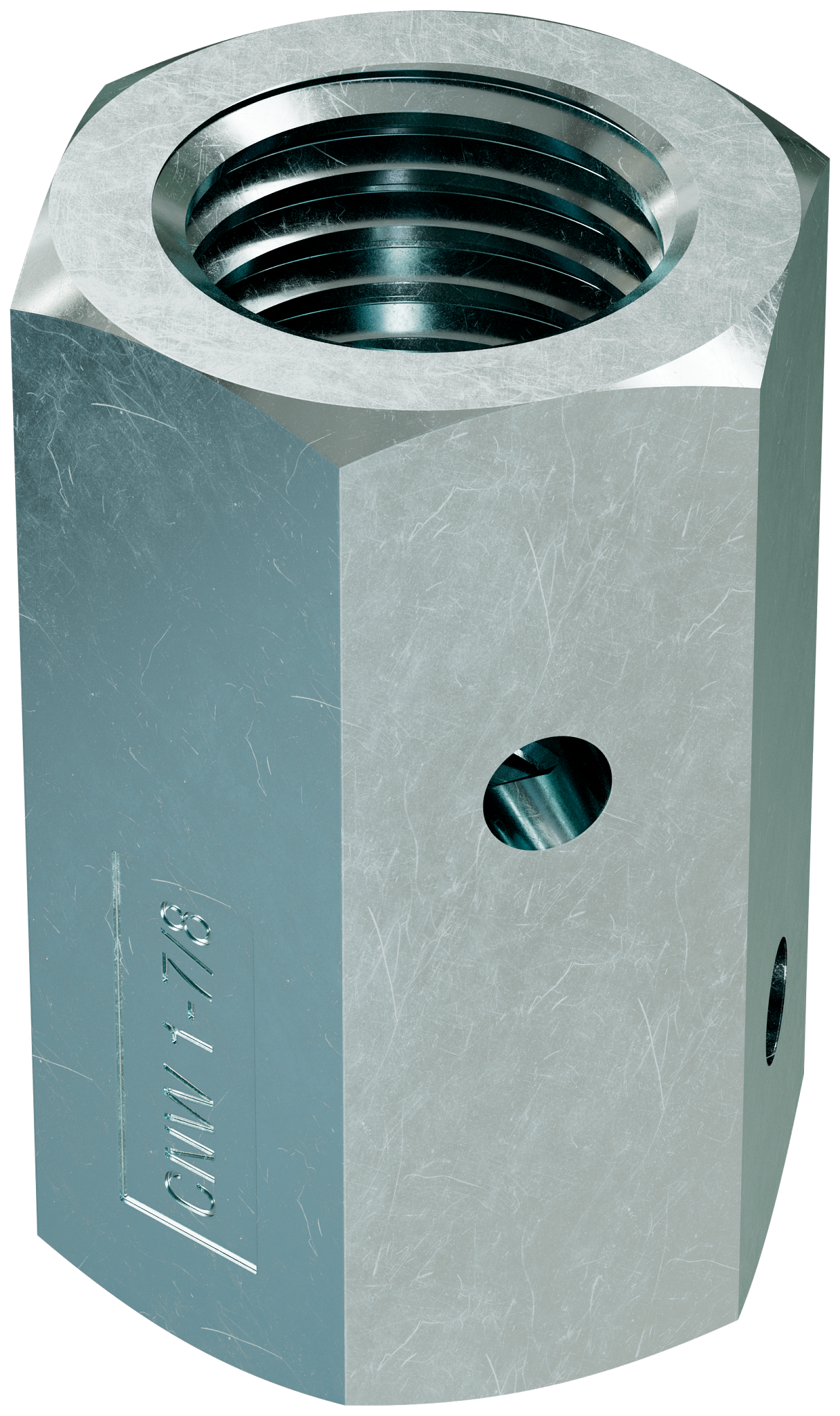 Simpson Strong-Tie CNW1-7/8 CNW 1 in. to 7/8 in. Coupler Nut with Witness® Hole (Pack of 50)