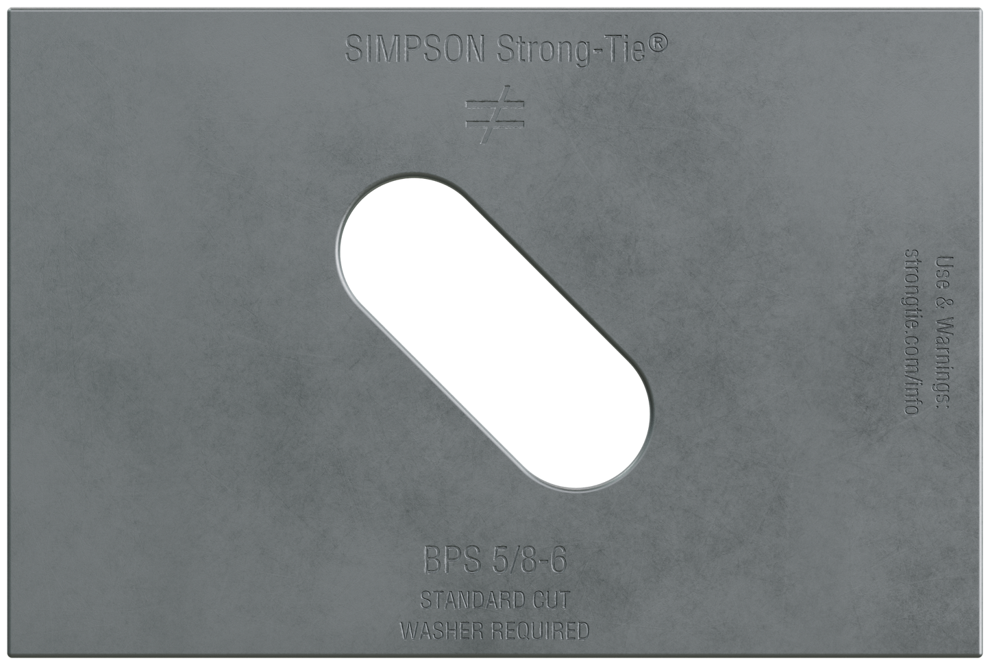 Simpson Strong-Tie BPS 5/8-6 BPS 3 in. x 4-1/2 in. Slotted Bearing Plate with 5/8 in. Bolt Dia. (Pack of 25)
