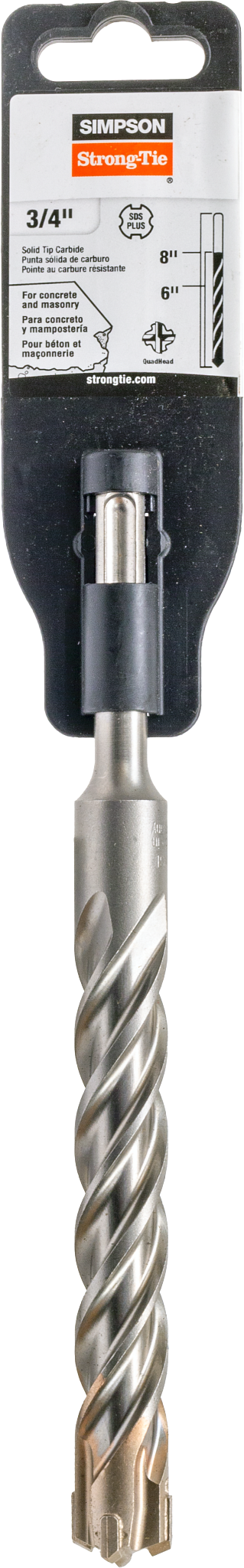 Simpson Strong-Tie MDPL07508Q 3/4 in. x 8 in. SDS-plus® Quad-Head Shank Drill Bit (Pack of 50)