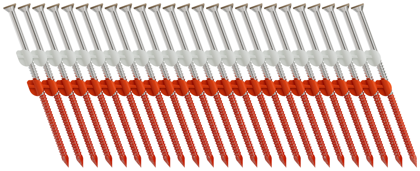 Simpson Strong-Tie S11A300KJT 20–22° Plastic Strip, Casing Head, Ring-Shank Nail — 3 in. x 11 ga. Tan (1000-Qty)