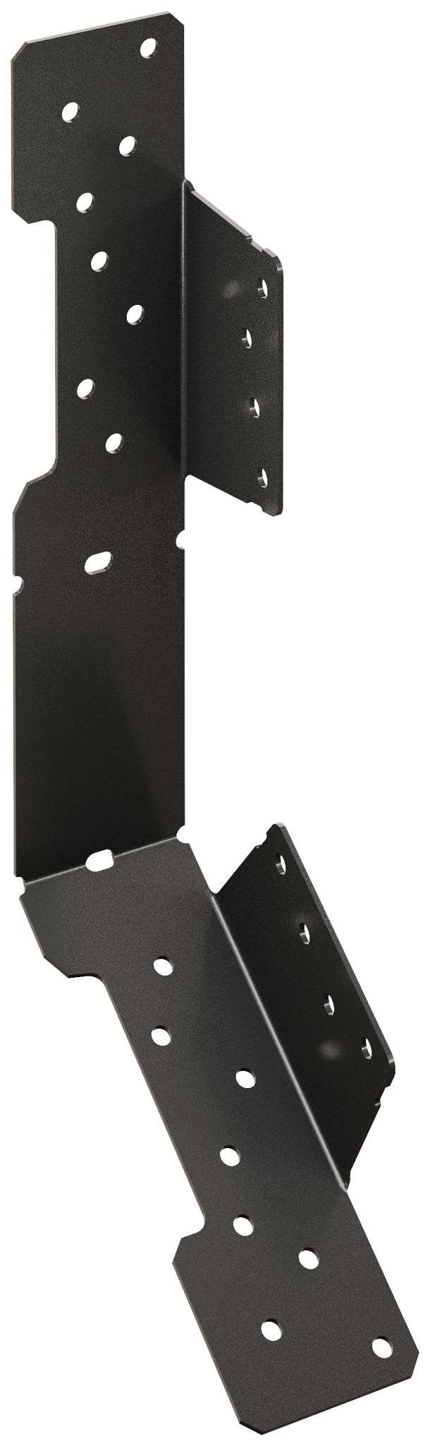 Simpson Strong-Tie LSCPC Outdoor Accents® LSCPC 18-Gauge ZMAX®, Black Powder-Coated Adjustable Stringer Connector (Pack of 24)