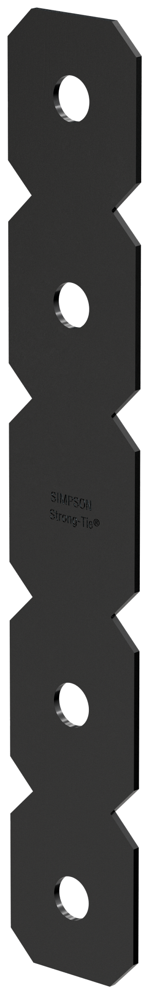 Simpson Strong-Tie OS OS 2 in. x 12 in. Black Powder-Coated Ornamental Strap