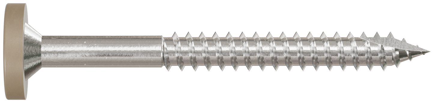 Simpson Strong-Tie T08175FS75BR05 Fascia Board Screw — #8 x 1-3/4 in. T-20 6-Lobe Pancake Head Type 316, Brown 05 (75-Qty) (Pack of 5)