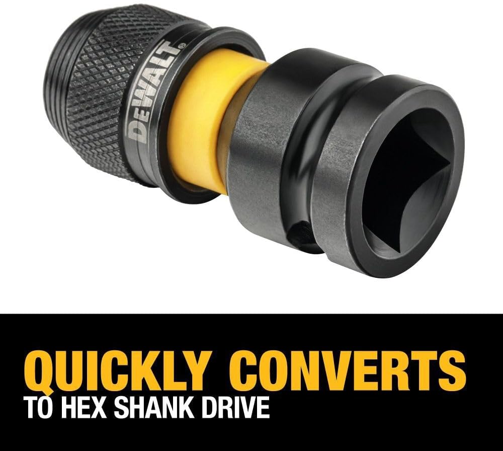 DeWalt DW2298 G Adaptor 1/2" Sq To 1/4" Hex Rapid Load