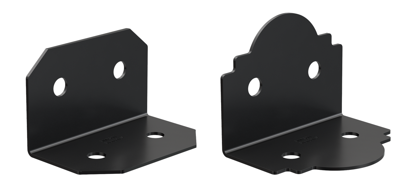 Simpson Strong-Tie APVA6 Outdoor Accents® Avant Collection™ ZMAX®, Black Powder-Coated 90° Angle for 6x (Pack of 2688)