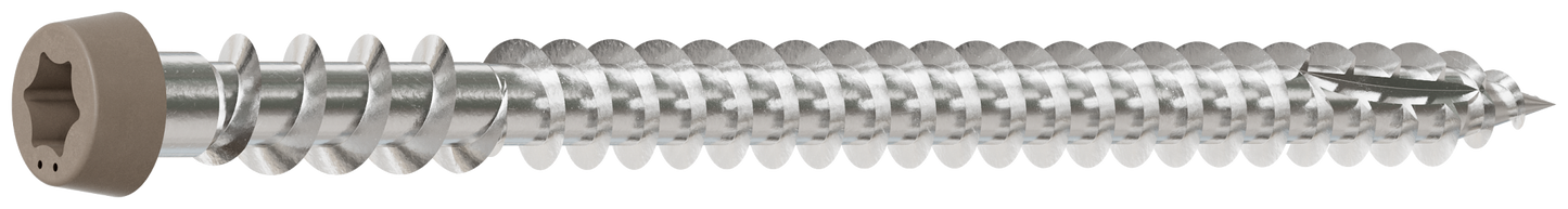 Simpson Strong-Tie DCU234MB305GR01 Deck-Drive™ DCU COMPOSITE Screw — #10 x 2-3/4 in. T20, Type 305, Gray 01 (1750-Qty) (Pack of 64)