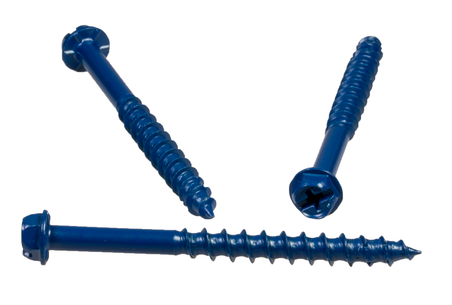 Simpson Strong-Tie TNT25234HC25 Titen Turbo™ — 1/4 in. x 2-3/4 in. Hex-Head Concrete and Masonry Screw, Blue (25-Qty)