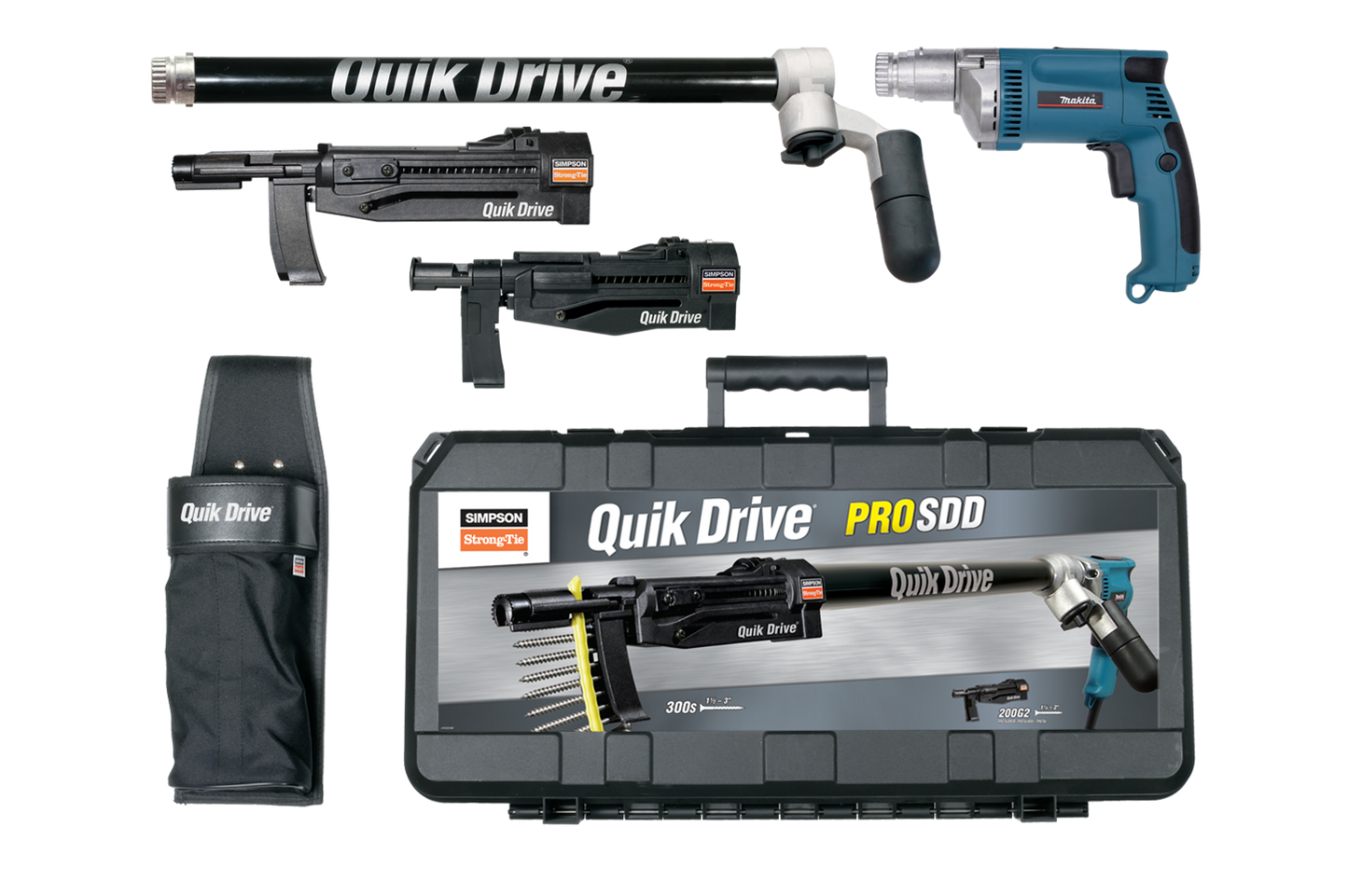 Simpson Strong-Tie PROSDDM35K Quik Drive® PROSDD Multi-Purpose Combo System w/ Makita® 3500 RPM Screwdriver Motor (Pack of 60)