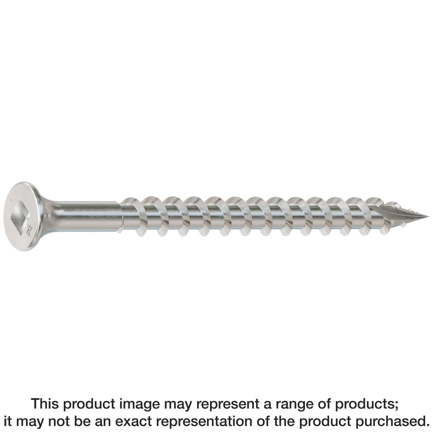 Simpson Strong-Tie SS3DSC212BS316 Bugle-Head Wood Screw (Collated) — #10 x 2-1/2 in. #3 Square Drive, Type 316 (1500-Qty)