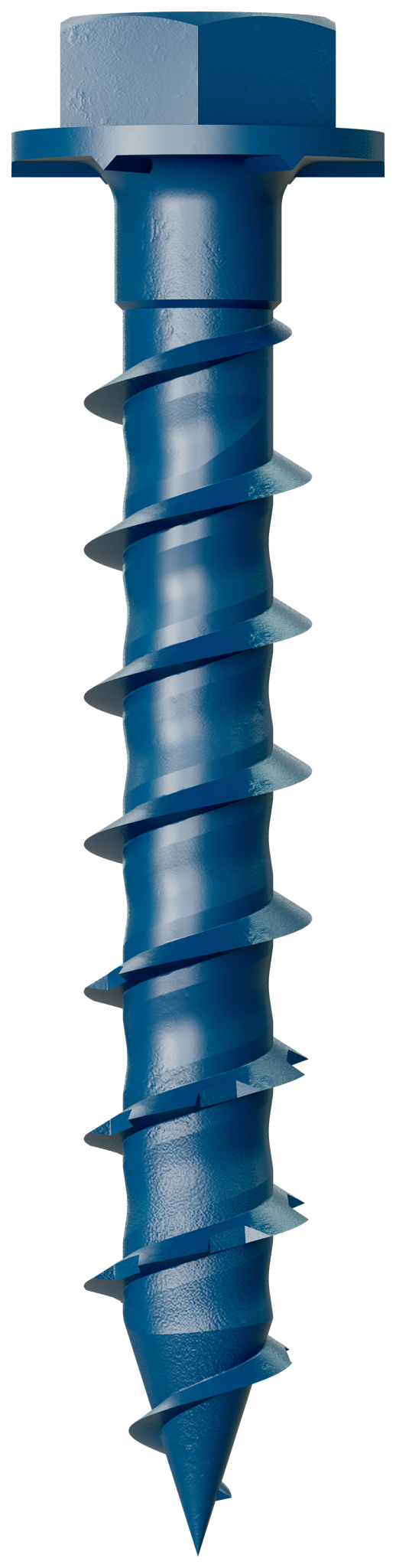 Simpson Strong-Tie TNT18114HC8 Titen Turbo™ — 3/16 in. x 1-1/4 in. Hex-Head Concrete and Masonry Screw, Blue (8-Qty)