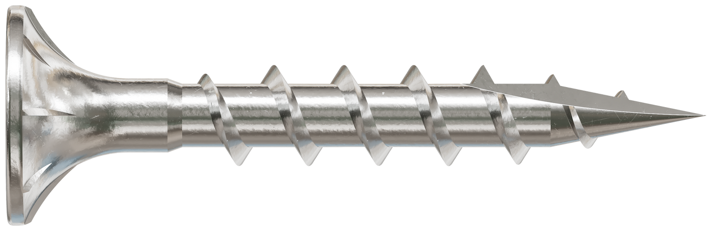 Simpson Strong-Tie T08C125WQC Fiber-Cement Screw — #8 x 1-1/4 in. #2 Square Wafer-Head, Type 316 (100-Qty) (Pack of 600)