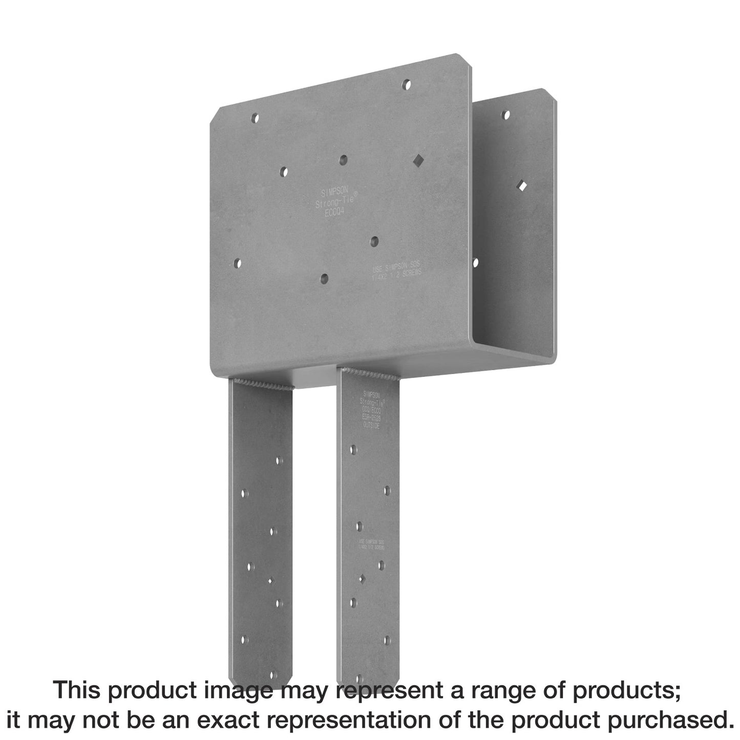 Simpson Strong-Tie ECCQ44SDS2.5 ECCQ™ End Column Cap for 4x Beam, 4x Post, with Strong-Drive® SDS Screws (Pack of 120)