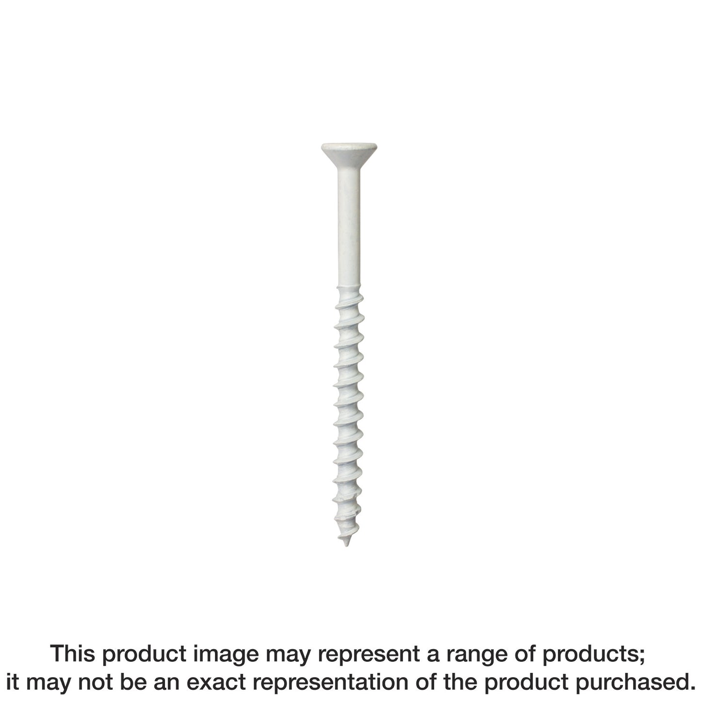 Simpson Strong-Tie TNTW18214TFC75 Titen Turbo™ — 3/16 in. x 2-1/4 in. 6-Lobe Flat-Head Concrete and Masonry Screw, White (75-Qty)