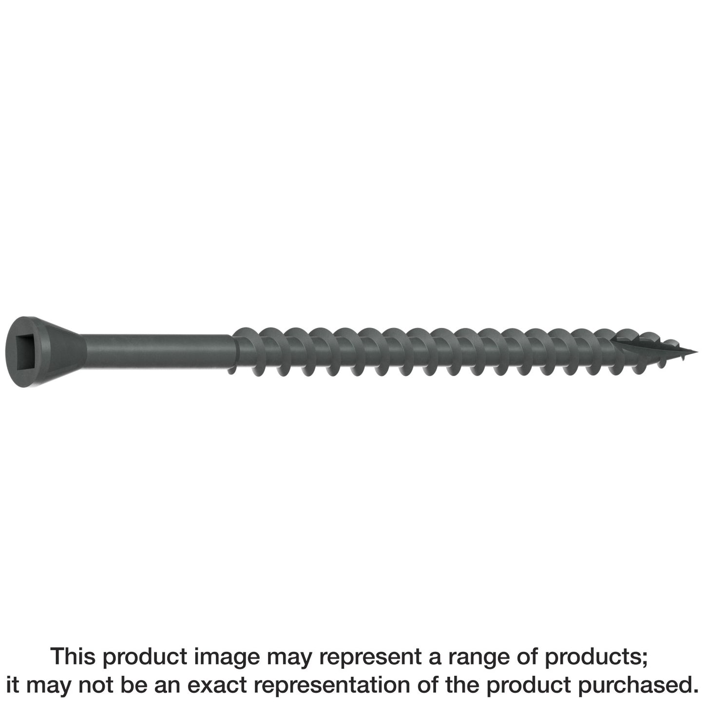 Simpson Strong-Tie DTHQ3S Trim-Head Screw, Type-17 Point — #8 x 3 in. #2U Square Drive, Quik Guard® (1000-Qty) (Pack of 100)