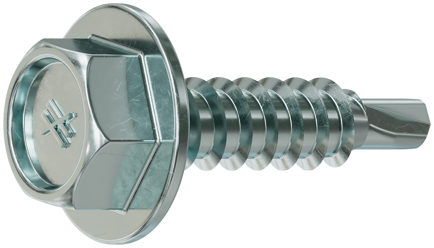 Simpson Strong-Tie XU34B1016-5K Strong-Drive® Self-Drilling X Metal Screw — #10 x 3/4 in. 5/16 Hex, Clear Zinc (5000-Qty)