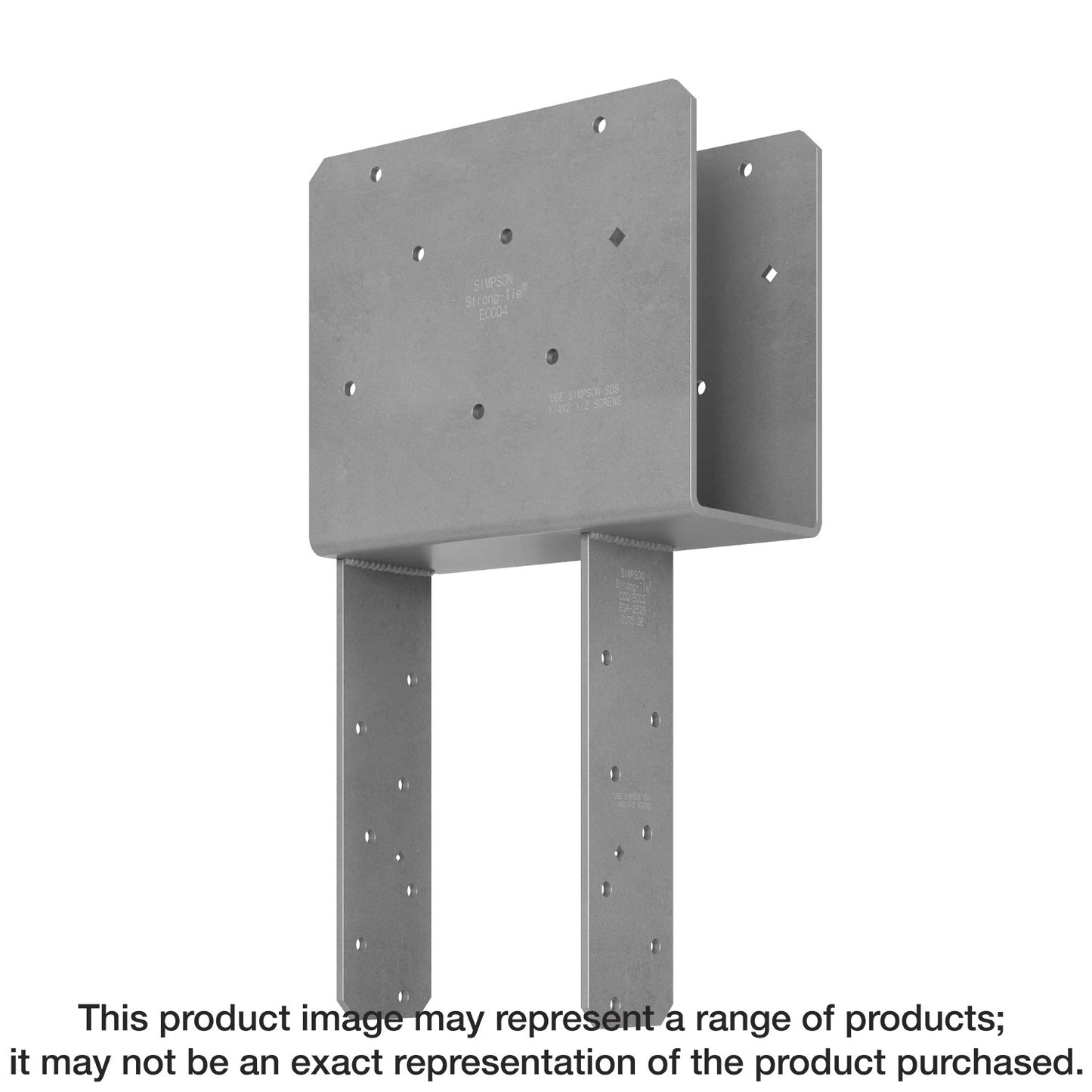 Simpson Strong-Tie ECCQ46SDS2.5 ECCQ™ End Column Cap for 4x Beam, 6x Post, with Strong-Drive® SDS Screws (Pack of 4)