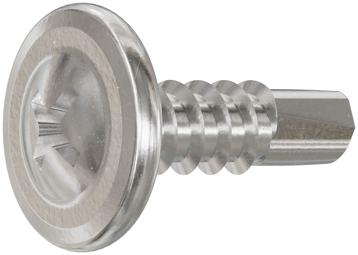 Simpson Strong-Tie F08T056KDB Self-Drilling Wire-Lath Modified Truss-Head Screw — #8 x 9/16 in. Type 410 (8000-Qty)