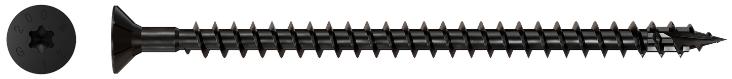 Simpson Strong-Tie SDCF12X200-R25 Strong-Drive® SDCF TIMBER-CF Screw — 0.470 in. x 7-7/8 in. T50, E-Coat® (25-Qty) (Pack of 6)