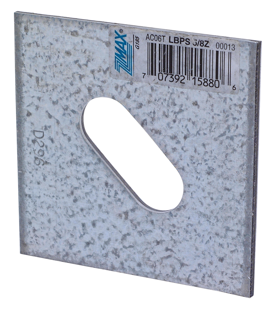 Simpson Strong-Tie LBPS 5/8Z LBPS 3 in. x 3 in. ZMAX® Galvanized Slotted Bearing Plate with 5/8 in. Bolt Dia.