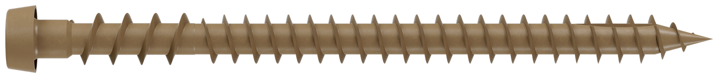 Simpson Strong-Tie DCU234SBR05 Deck-Drive™ DCU COMPOSITE Screw (Collated) — #10 x 2-3/4 in. Quik Guard® Brown 05 (1000-Qty) (Pack of 100)