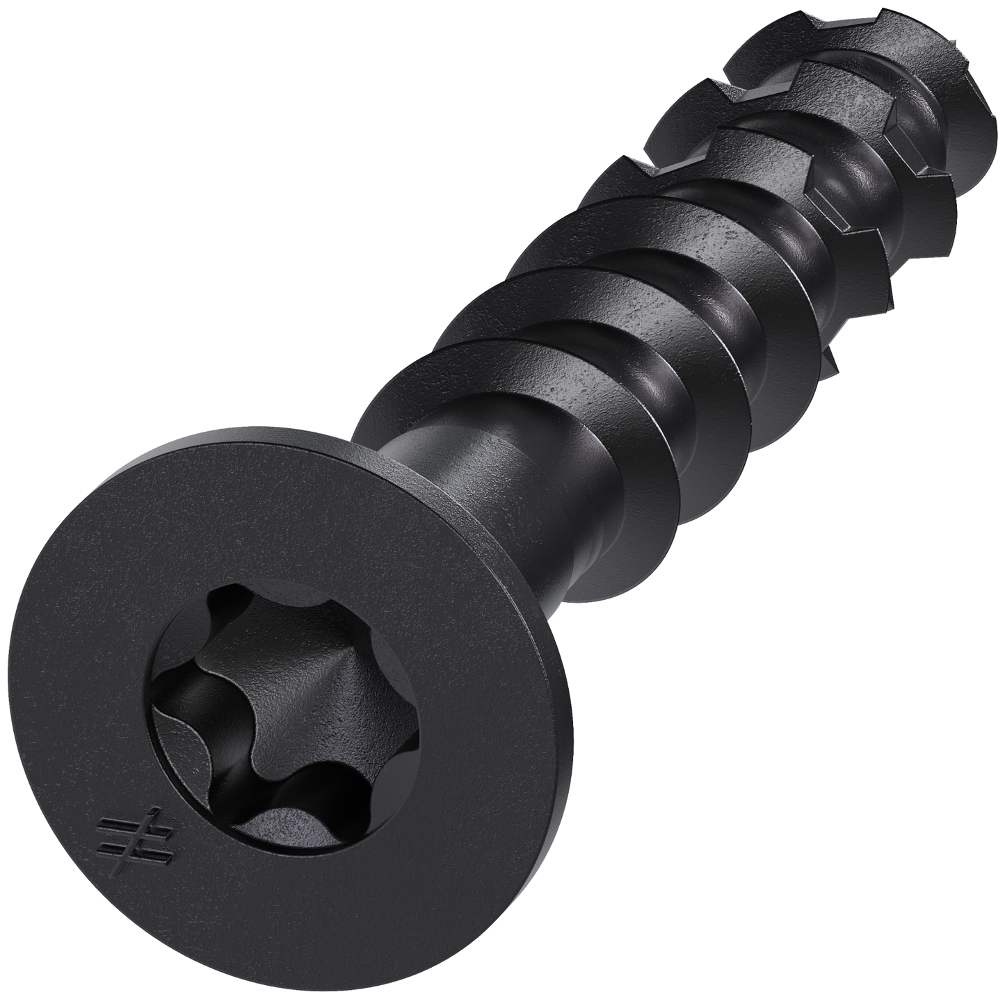 Simpson Strong-Tie TNTBL18114TF Titen Turbo™ — 3/16 in. x 1-1/4 in. 6-Lobe Flat-Head Concrete and Masonry Screw, Black (100-Qty) (Pack of 16)