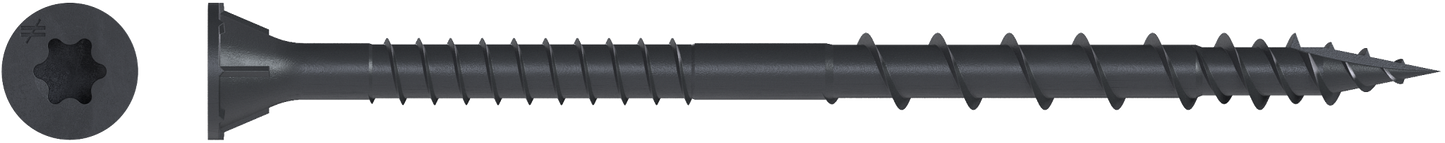 Simpson Strong-Tie DSVBK3R210 Deck-Drive™ DSV WOOD Screw — #10 x 3 in. T25, Flat Head, Quik Guard®, Black (210-Qty) (Pack of 396)