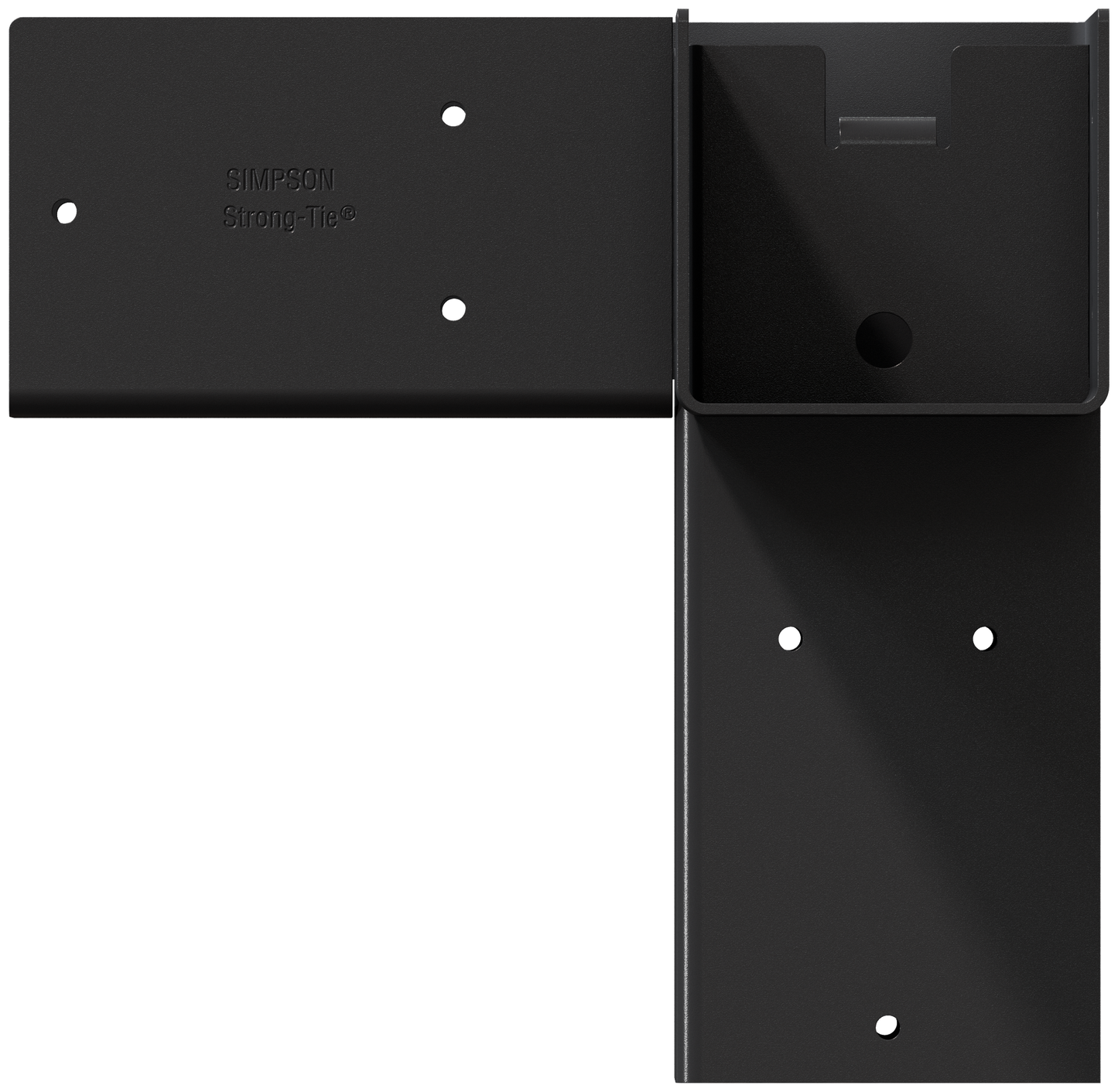 Simpson Strong-Tie SAGE-C44-KT2 Outdoor Accents® Sage System™ Black Powder-Coated Corner Connector for 4x4 with Screws (2-Qty)