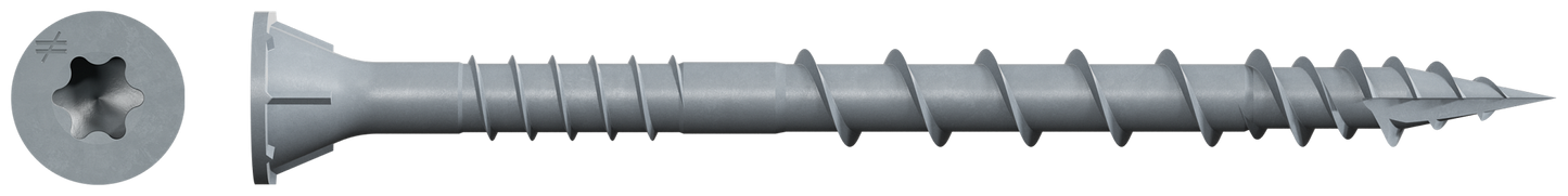 Simpson Strong-Tie DSVG212S Deck-Drive™ DSV WOOD Screw (Collated) — #10 x 2-1/2 in. T25 6-Lobe, Gray (1000-Qty)