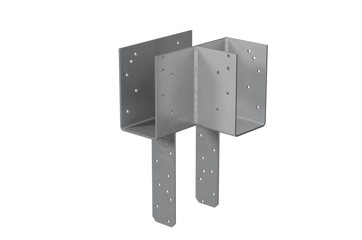 Simpson Strong-Tie ECCLRQ666SDS ECCLRQ L-Shape End Column Cap for 6x Beams, 6x Post w/ SDS Screws, Skewed Right