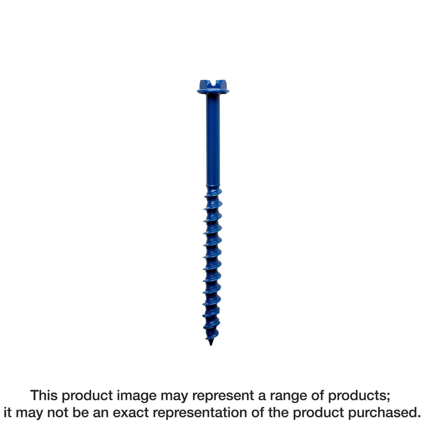 Simpson Strong-Tie TNT18114HC75 Titen Turbo™ — 3/16 in. x 1-1/4 in. Hex-Head Concrete and Masonry Screw, Blue (75-Qty)