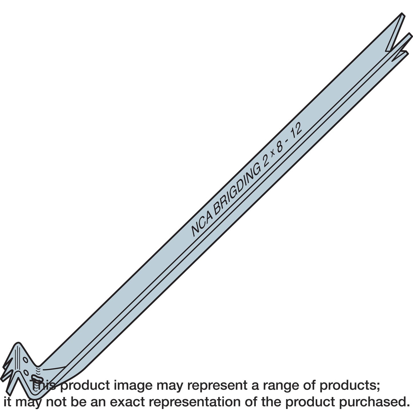 Simpson Strong-Tie NCA2X10-16 NCA 20-Gauge Galvanized Nailless Bridging for 2x10 and 2x16 (Pack of 100)