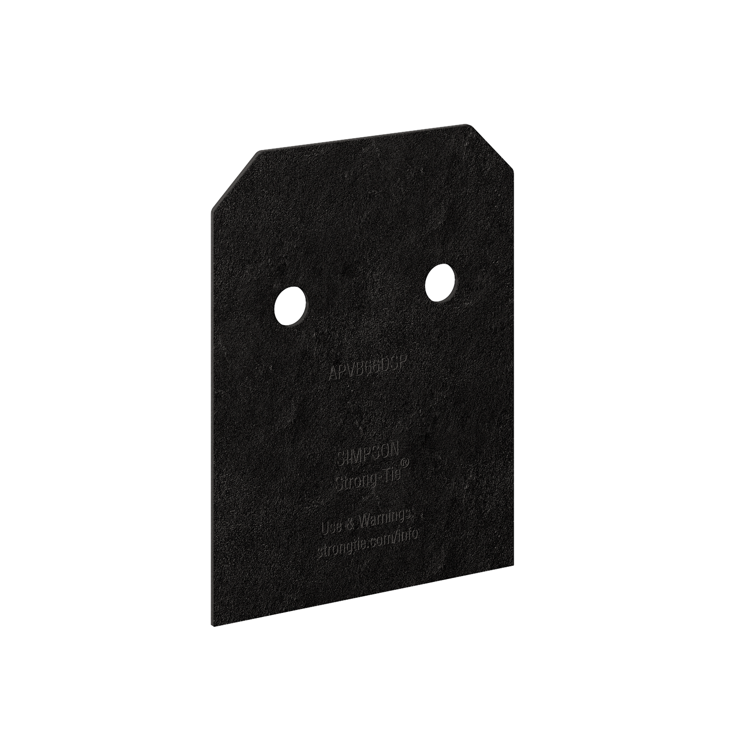 Simpson Strong-Tie APVB66DSP Outdoor Accents® Avant Collection™ ZMAX®, Black Post Base Side Plate for 6x (Qty-2)