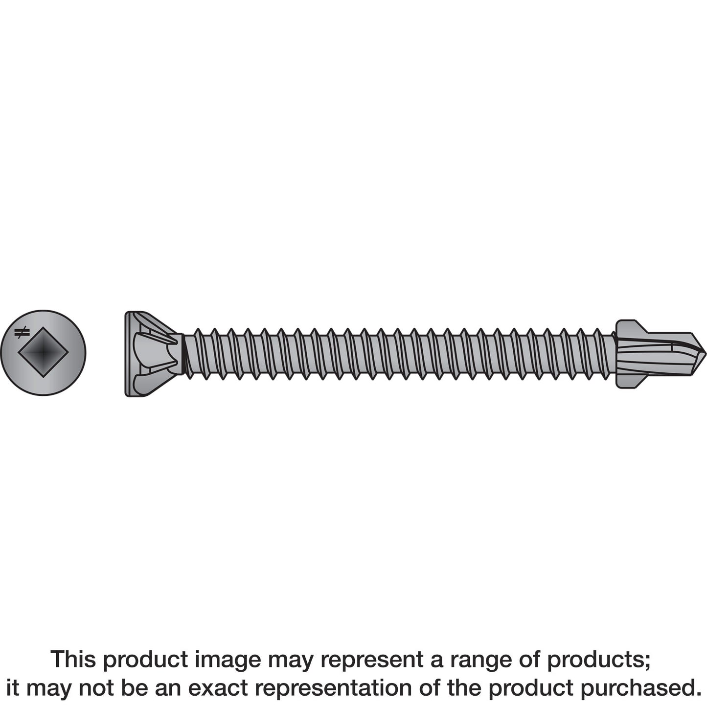 Simpson Strong-Tie CBSDQ214S CBSDQ Sheathing-to-CFS Screw (Collated) — #10 x 2-1/4 in. #2 Square Undersized (1000-Qty) (Pack of 100)