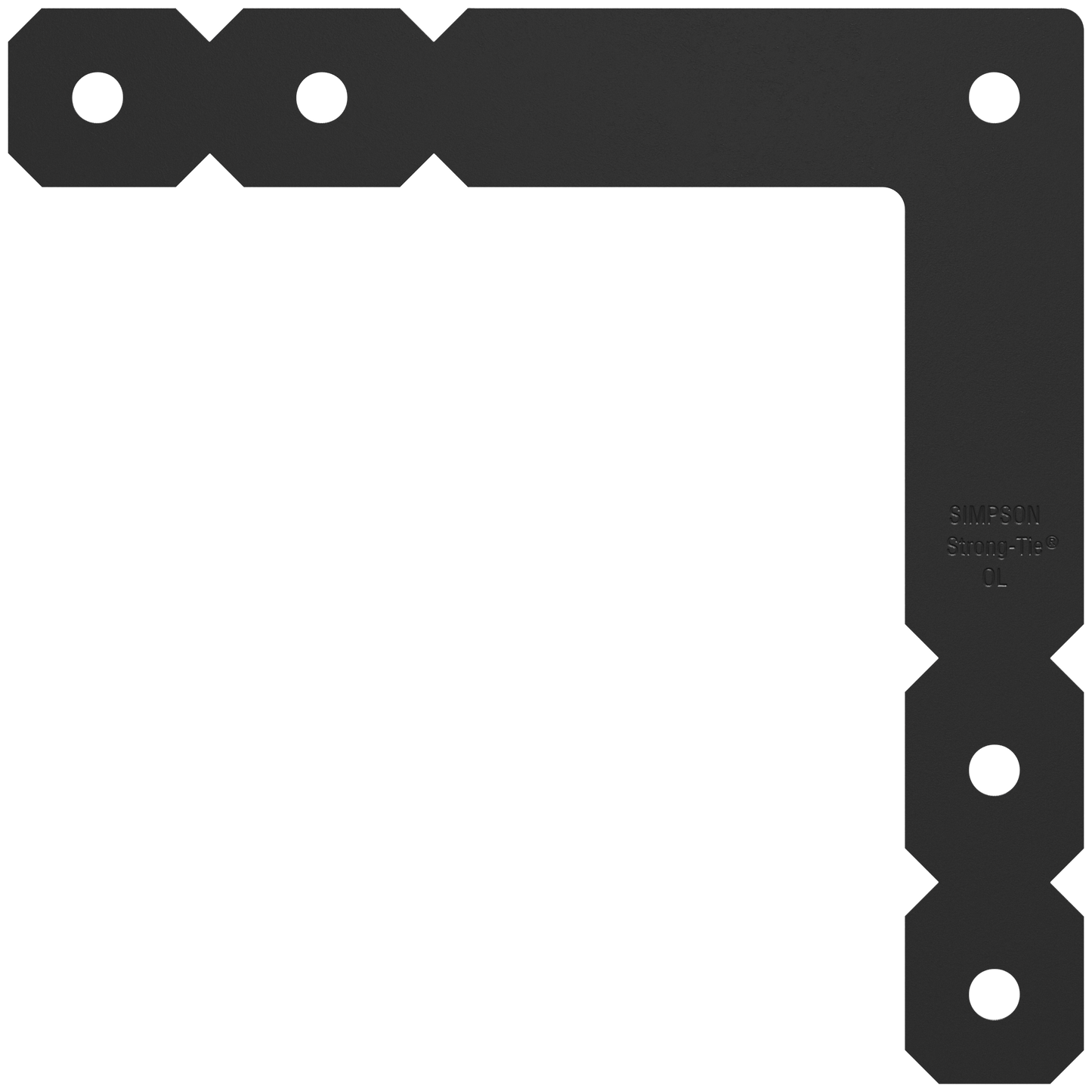 Simpson Strong-Tie OL OL 12 in. x 12 in. Black Powder-Coated Ornamental L Angle (Pack of 5)