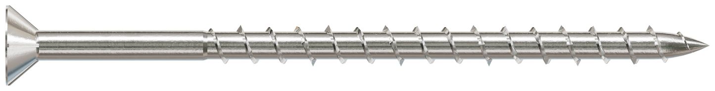 Simpson Strong-Tie T08300WPF5 Deck-Drive™ DWP WOOD SS Screw — #8 x 3 in. T-20, Flat Head, Type 316 (5 lb.)