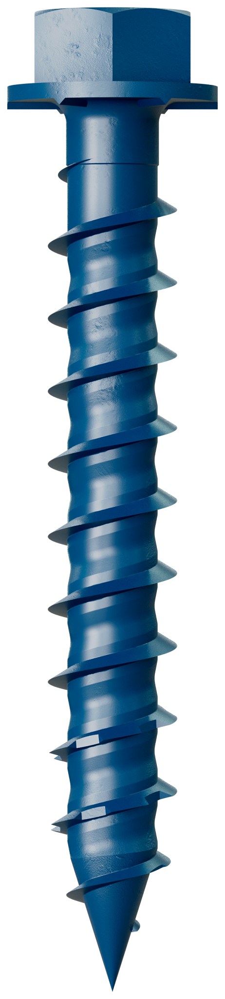 Simpson Strong-Tie TNT25134HR200 Titen Turbo™ — 1/4 in. x 1-3/4 in. Hex-Head Concrete and Masonry Screw, Blue (200-Qty) (Pack of 558)