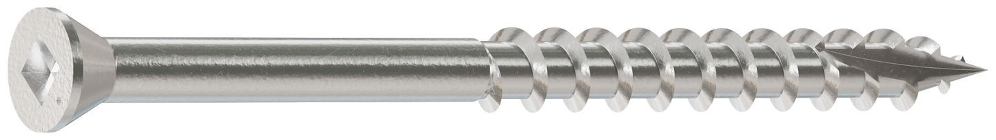 Simpson Strong-Tie T07225FB1 Trim-Head Screw, Square Drive — #7 x 2-1/4 in. #1 SQ, Type 316 (1 lb.) (Pack of 800)