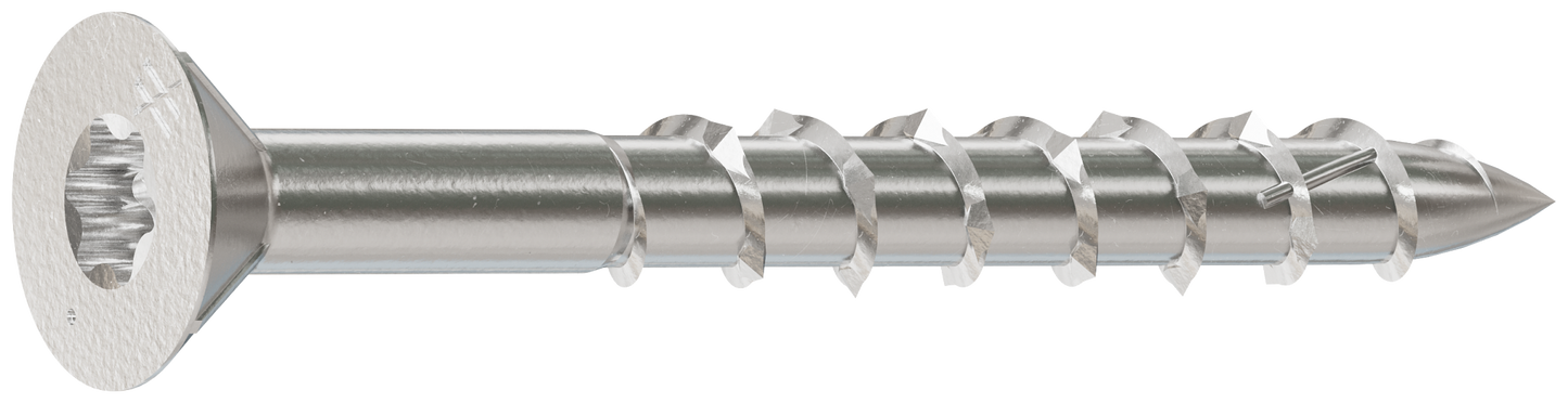 Simpson Strong-Tie T08162DWP Deck-Drive™ DWP WOOD SS Screw — #8 x 1-5/8 in. T-20, Flat Head, Type 316 (100-Qty)