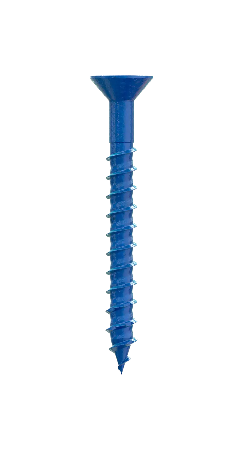 Simpson Strong-Tie TNT25214TFC75 Titen Turbo™ — 1/4 in. x 2-1/4 in. 6-Lobe Flat-Head Concrete and Masonry Screw, Blue (75-Qty) (Pack of 4)