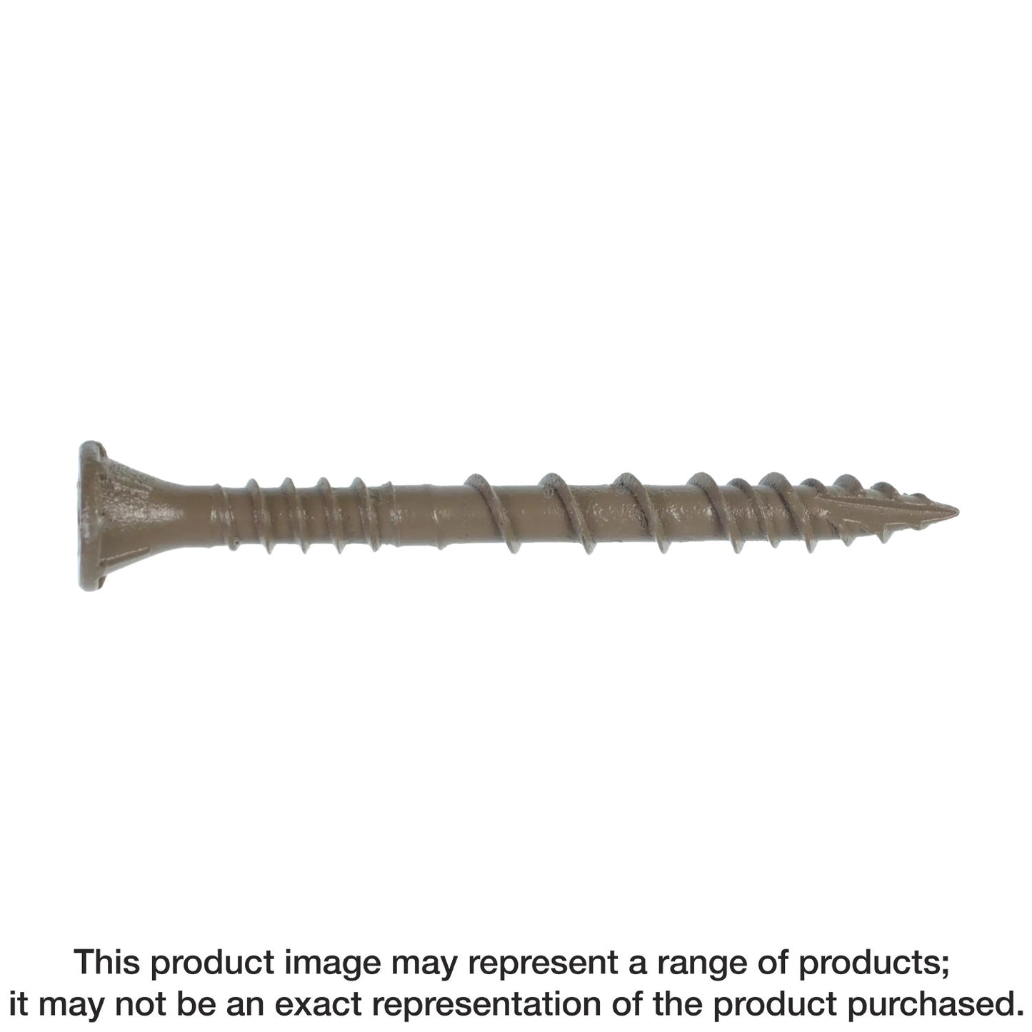 Simpson Strong-Tie DSVT2R350 Deck-Drive™ DSV WOOD Screw — #10 x 2 in. T-25, Flat Head, Quik Guard®, Tan (350-Qty)