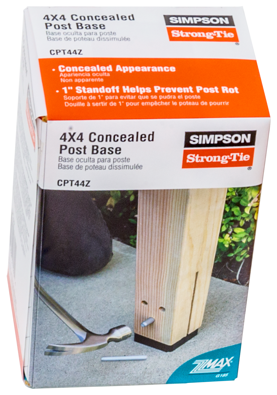 Simpson Strong-Tie CPT44Z CPTZ™ ZMAX® Galvanized Concealed Post Base for 4x4 (Pack of 10)