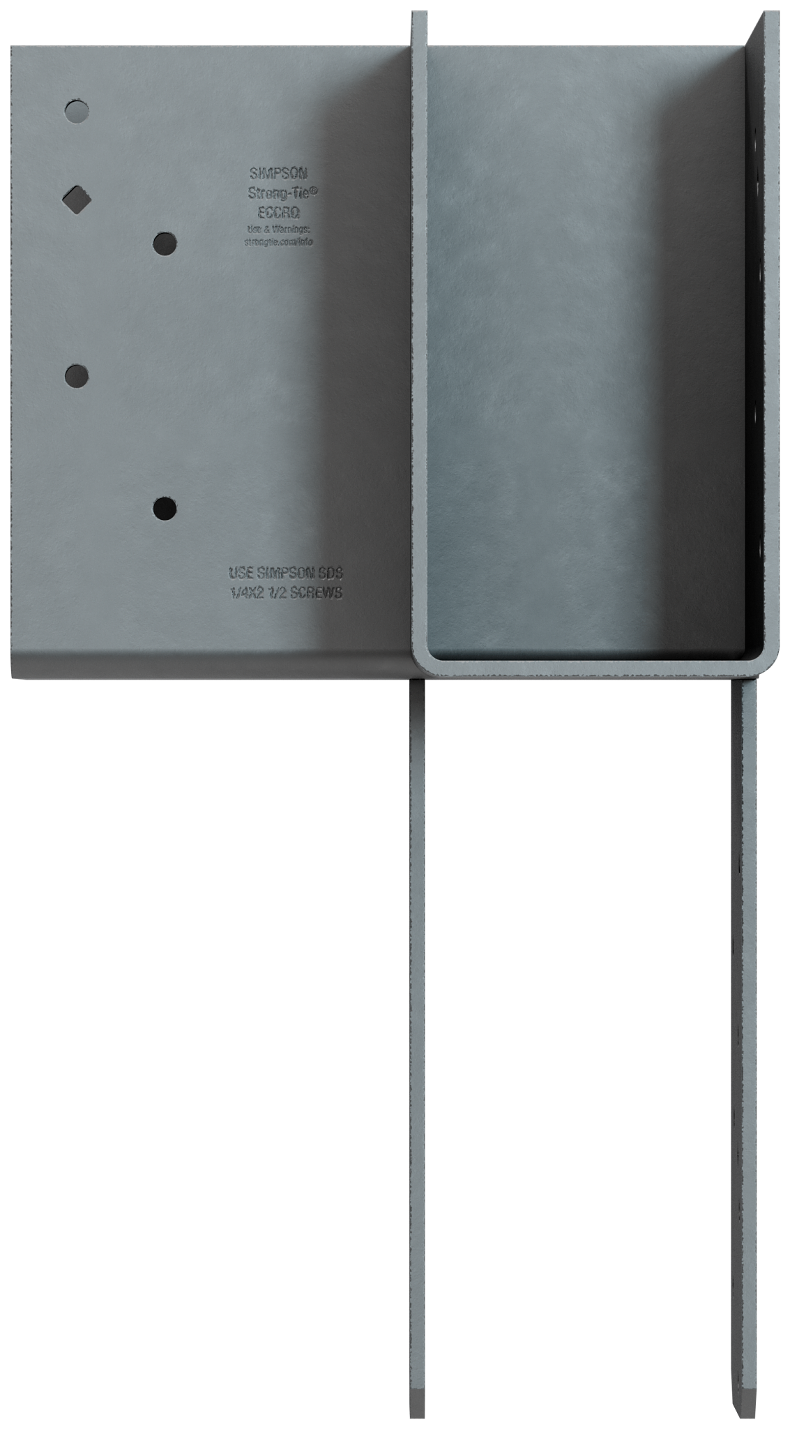 Simpson Strong-Tie ECCLRQ444SDS ECCLRQ L-Shape End Column Cap for 4x Beams, 4x Post w/ SDS Screws, Skewed Right